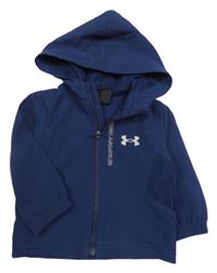 Tmavomodrá funkční šusťáková bunda s kapucí Under Armour