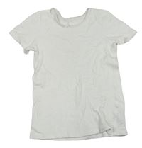 Bílé žebrované spodní tričko s mašličkou M&S