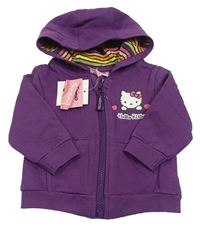 Purpuroáv propínací mikina s Kitty a kapucí Sanrio