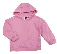 Růžová oversize mikina s kapucí Adidas
