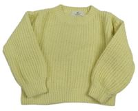Žlutý žebrovaný oversize svetr H&M
