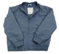 Tmavomodrošedý šusťákový zateplený bomber M&S