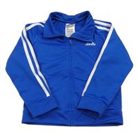 Safírovo-bílá propínací sportovní mikina Adidas