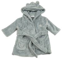 Šedý plyšový župan se sloníkem a kapucí s oušky BABYTOWN