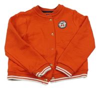 Červená vzorovaná baseballová mikina s nášivkou OKaïdi