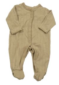 Pískový žebrovaný overal C&A