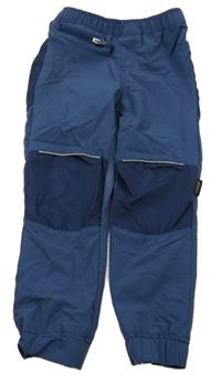 Tmavomodré šusťákové thermo kalhoty crane