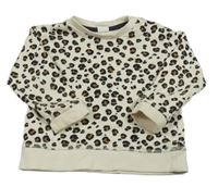 Smetanovo-hnědo-černá vzorovaná mikina H&M