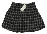 Nové - černo-bílá kostkovaná sukně Peacocks