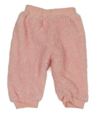 Světlerůžové chlupaté kalhoty SHEIN