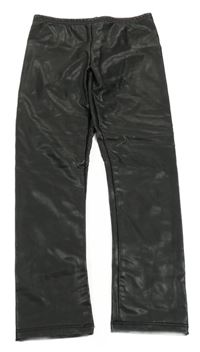 Černé koženkové legíny F&F