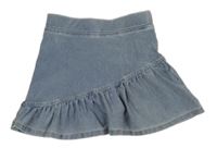 Světlemodrá šisovaná tepláková riflová sukně H&M