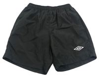 Černé plážové kraťasy s logem Umbro