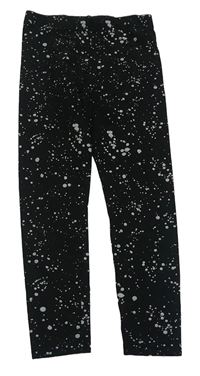 Černé skvrnité legíny H&M