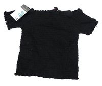 Černé žabičkové crop tričko Primark