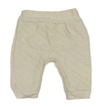 Krémové prošívané tepláky George