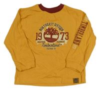 Nové - Okrové triko s potiskem Timberland