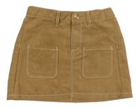 Hnědá semišová sukně H&M