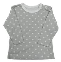 Šedé triko s hvězdami