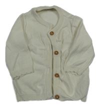 Smetanový vzorovaný propínací svetr F&F