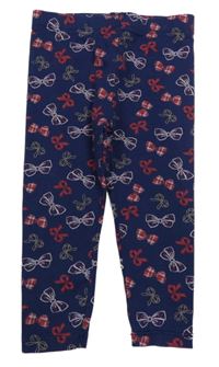 Tmavomodré legíny s mašlemi M&Co.