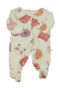 Krémový overal se zvířaty Next