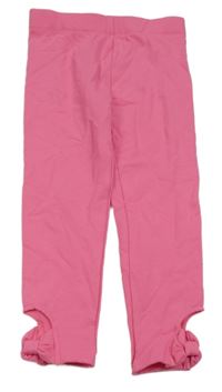 Tmavorůžové zateplené legíny s průstřihem a mašlí