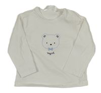 Bílé triko s medvědem Mayoral