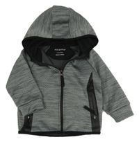 Tmavošedá melírovaná sportovní propínací mikina s kapucí Primark