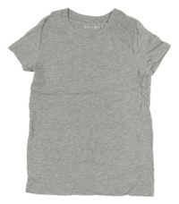 Šedé melírované tričko s žebrováním Nutmeg