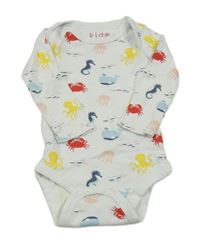 Bílé body s mořskými živočichy Tchibo