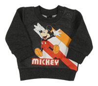 Antracitová melírovaná mikina s Mickeym Primark