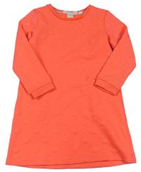 Neonově oranžové vzorované šaty H&M