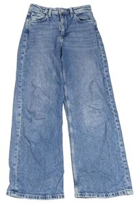 Modré wide leg rifle H&M