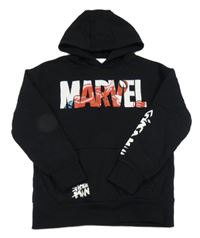 Černá mikina s Marvel a kapucí Primark