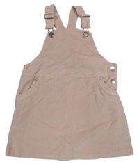 Světlerůžové laclové manšestrové šaty F&F