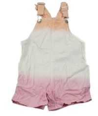 Bílo-oranžovo-růžové laclové riflové kraťasy Primark