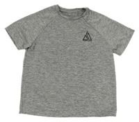 Tmavošedé melírované sportovní tričko 