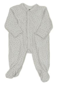 Bílý vzorovaný sametový overal 