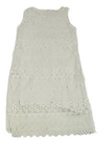 Bílé krajkové podšité šaty 