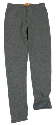 Šedé melírované thermo legíny 