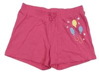 Tmavorůžové kraťasy s balónky H&M
