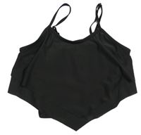 Černý crop top s volánky Shein
