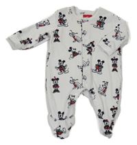 Bílý plyšový overal s Mickeym Disney