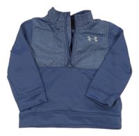 Modrá sportovní funkční mikina s logem Under Armour