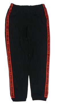 Černé pyžamové kalhoty s pruhem s nápisy - Spiderman George