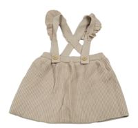 Béžová úpletová laclová sukně s volánky zn. George