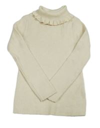 Smetanový žebrovaný úpletový rolák George