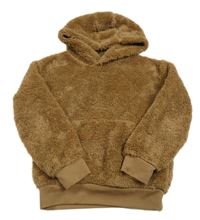 Hnědá chlupatá mikina s kapucí Little kids