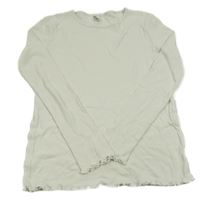 Smetanové žebrované triko Yigga